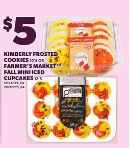 Loblaws KIMBERLY FROSTED COOKIES, 10'S OR FARMER'S MARKET FALL MINI ICED CUPCAKES, 12'S offer