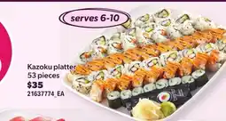 Loblaws KAZOKU PLATTER, 53 PIECES offer