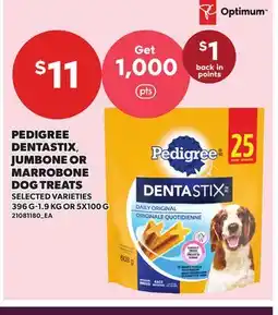 Loblaws PEDIGREE DENTASTIX, JUMBONE OR MARROBONE DOG TREATS, 396 G-1.9 KG OR offer