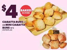 Loblaws CIABATTA BUNS, 6'S OR MINI CIABATTA BUNS, 10'S offer