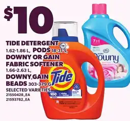 Loblaws TIDE DETERGENT PODS, 18-31'S, DOWNY OR GAIN FABRIC SOFTENER BEADS offer