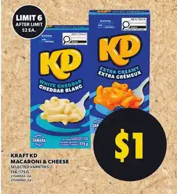 Loblaws KRAFT KD MACARONI & CHEESE, 156/175 G offer