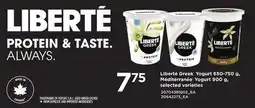 Loblaws LIBERTÉ YOGURT 650-750 G, MILKSHAKES 500 G offer