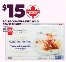 Loblaws PC BACON-WRAPPED WILD SEA SCALLOPS offer