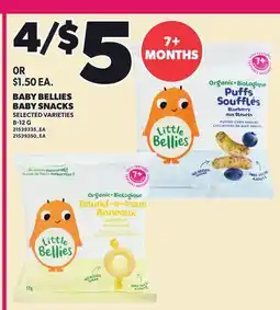 Loblaws BABY BELLIES BABY SNACKS offer
