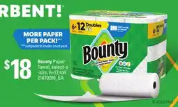 Loblaws BOUNTY PAPER TOWEL, SELECT-A-SIZE, 6=12 ROLL offer