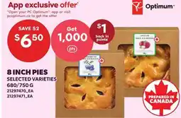 Loblaws 8 INCH PIES, 680/750 G offer