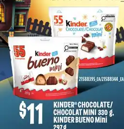 Loblaws KINDER CHOCOLATE/ CHOCOLAT MINI, 330 G, KINDER BUENO MINI, 297 G offer
