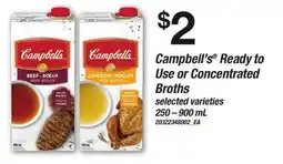 Loblaws CAMPBELL'S READY TO USE OR CONCENTRATED BROTHS offer