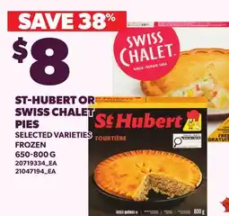 Loblaws ST-HUBERT OR SWISS CHALET PIES offer