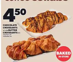 Loblaws CHOCOLATE CROISSANTS, 4'S OR BUTTER CROISSANTS, 6'S offer