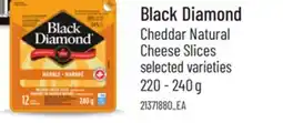Loblaws BLACK DIAMOND CHEDDAR NATURAL CHEESE SLICES offer