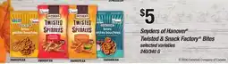 Loblaws SNYDERS DE HANOVER TWISTED & SNACK FACTORY BITES, 240/340 G offer