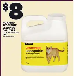 Loblaws NO NAME SCOOPABLE CLUMPING CAT LITTER offer