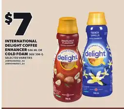 Loblaws INTERNATIONAL DELIGHT COFFEE ENHANCER, 946 ML OR COLD FOAM, 369/396 G offer