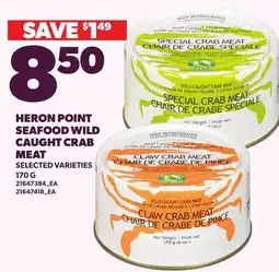 Loblaws HERON POINT SEAFOOD WILD CAUGHT CRAB MEAT offer
