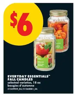 No Frills EVERYDAY ESSENTIALS FALL CANDLES, 18 oz offer