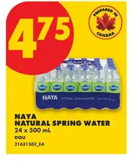 No Frills NAYA NATURAL SPRING WATER offer
