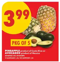 No Frills PINEAPPLE OR AVOCADOS offer