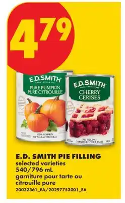 No Frills E.D. SMITH PIE FILLING, 540/796 ML offer