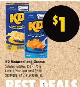 No Frills KD MACARONI AND CHEESE offer