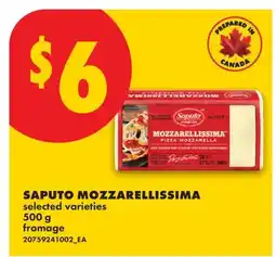 No Frills SAPUTO MOZZARELLISSIMA offer