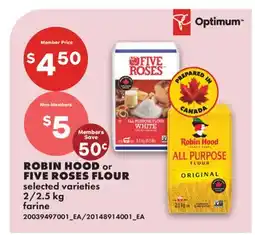No Frills ROBIN HOOD OR FIVE ROSES FLOUR, 2/2 offer