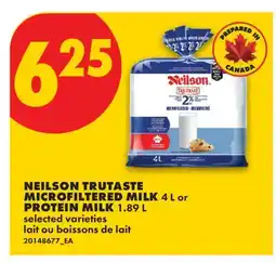 No Frills NEILSON TRUTASTE MICROFILTERED MILK, 4 L OR PROTEIN MILK, 1.89 L offer