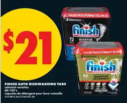 No Frills FINISH AUTO DISHWASHING TABS, 60-105'S offer