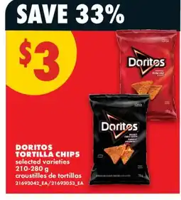 No Frills DORITOS TORTILLA CHIPS offer