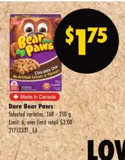 No Frills DARE BEAR PAWS offer