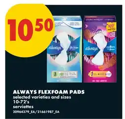 No Frills ALWAYS FLEXFOAM PADS, 10-72'S offer