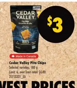 No Frills CEDAR VALLEY PITA CHIPS offer