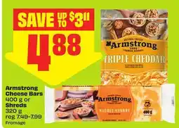 FreshCo Armstrong Cheese Bars 400 g or Shreds 320 g offer
