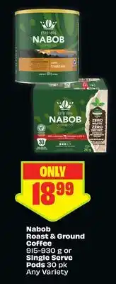 FreshCo Nabob Roast & Ground Coffee 915-930 g or Single Serve Pods 30 pk Any Variety offer