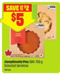 FreshCo Compliments Pies 580-750 g Selected Varieties offer