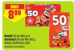 FreshCo Nestlé 50 pk 485 g or Hershey's 50 pk offer