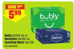 FreshCo Bubly 12x355 mL or Montellier 10x355 mL Sparkling Water offer