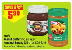 FreshCo Kraft Peanut Butter 750 g - 1 kg or Hazelnut Spread 725 g offer