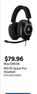 Walmart RIG R5 Spear Pro Headset offer