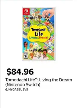 Walmart Tomodachi Life : Living the Dream (Nintendo Switch) offer