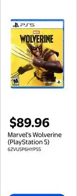 Walmart Marvel's Wolverine (PlayStation 5) offer