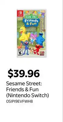 Walmart Sesame Street: Friends & Fun (Nintendo Switch) offer