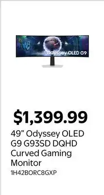 Walmart 49 Odyssey OLED G9 G93SD DQHD Curved Gaming Monitor offer