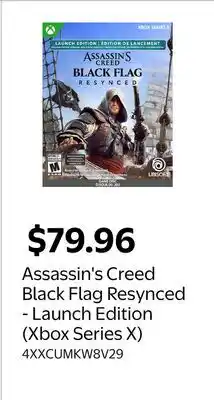 Walmart Assassin's Creed Black Flag Resynced - Launch Edition (Xbox Series X) offer