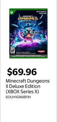 Walmart Minecraft Dungeons II Deluxe Edition (XBOX Series X) offer