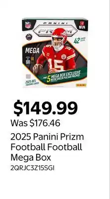 Walmart 2025 Panini Prizm Football Football Mega Box offer
