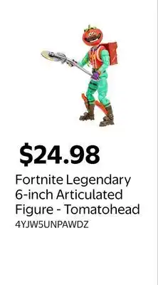 Walmart Fortnite Legendary 6-inch Articulated Figure - Tomatohead offer