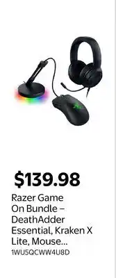 Walmart Razer Game On Bundle – DeathAdder Essential, Kraken X Lite, Mouse Bungee V3 Chroma offer