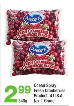 Highland Farms Ocean Spray Fresh Cranberries offer